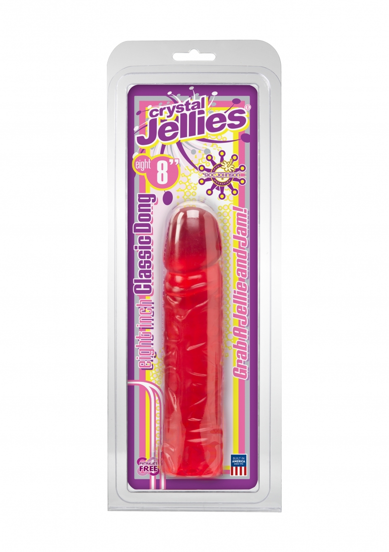 Crystal Jellies - 8 Inch Classic Dong - Pink