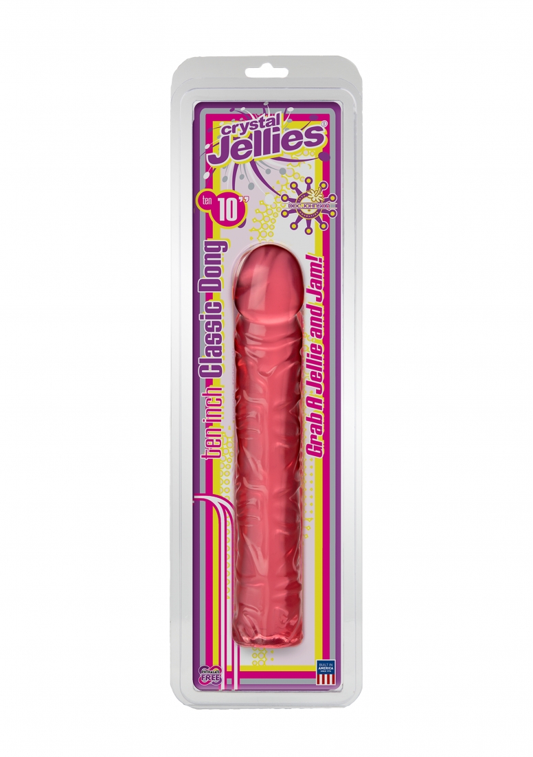 Crystal Jellies - 10 Inch Classic Dong - Pink