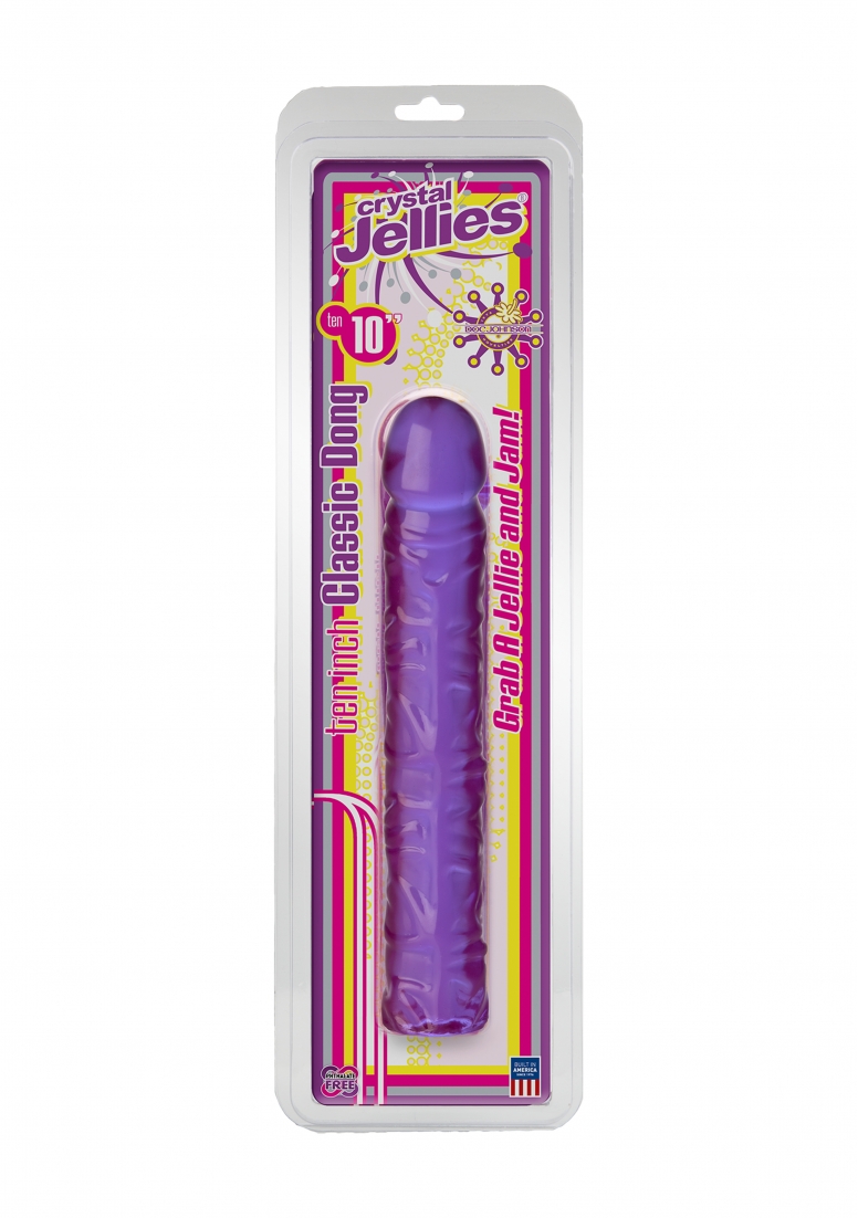 Crystal Jellies - 10 Inch Classic Dong - Purple
