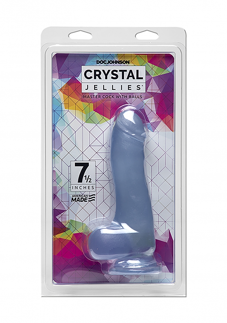 7.5 Inch Master Cock with Balls - Clear