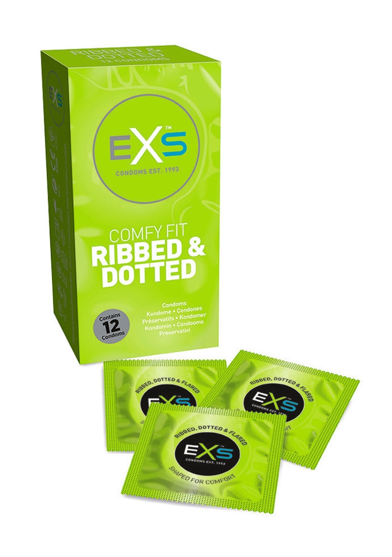 Exs Ribbed. Dotted & Flared - 12 pack
