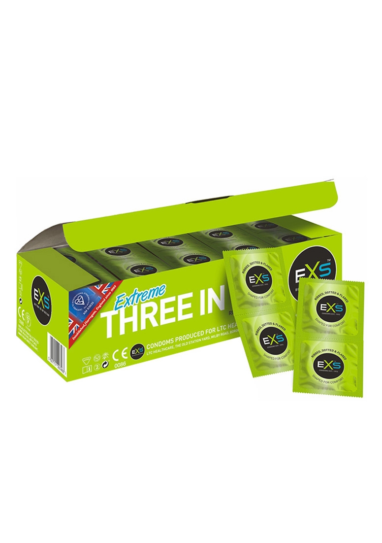 Exs 3In1 (Ribbed.Dotted & Flared) - 144 pack