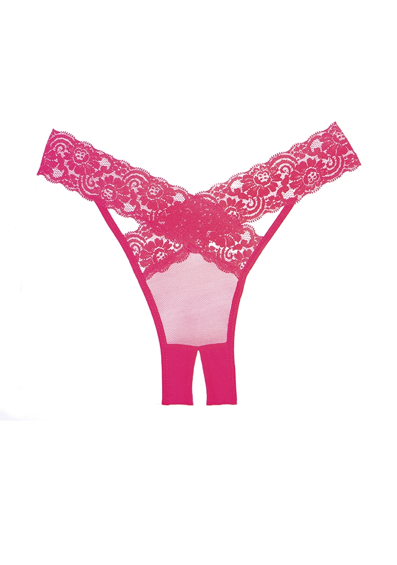 Adore Desire Panty ( Crotchless ) - Hot Pink - O/S