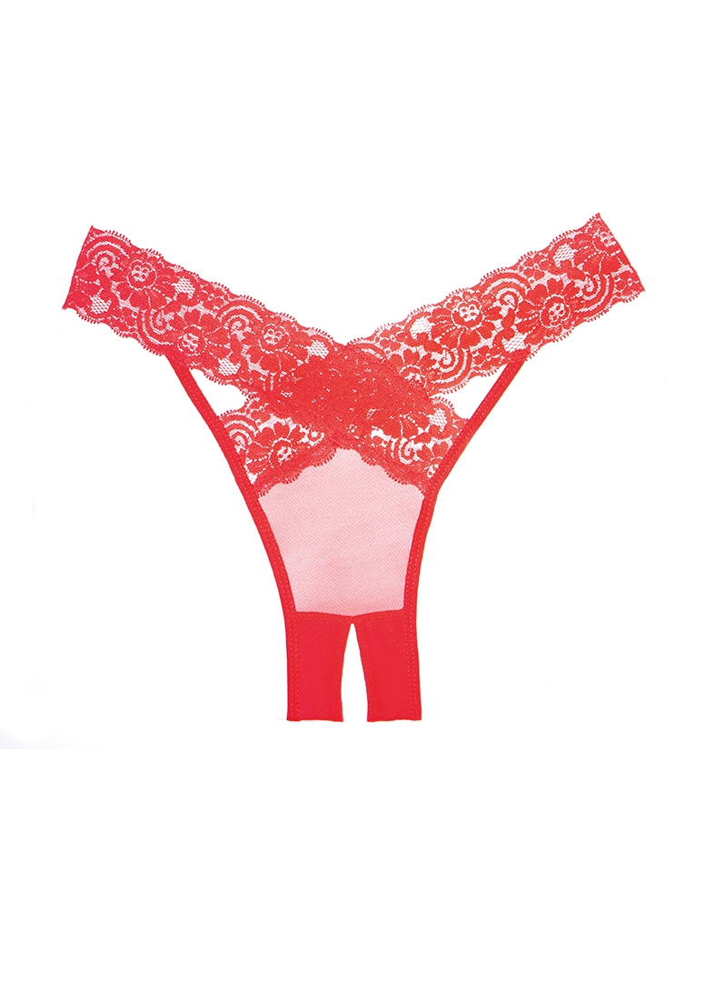 Adore Desire Panty ( Crotchless ) - Red - O/S