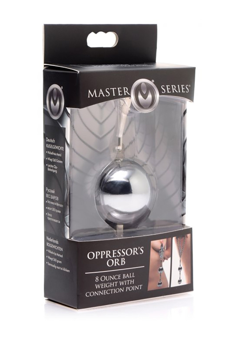 Oppressor's Orb 8 Oz Ball Weight with Connection Point - Silver