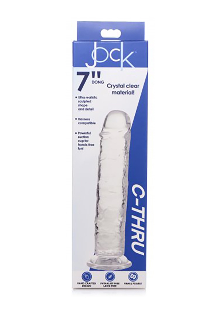 7 Inch C-Thru Dong without Balls - Clear