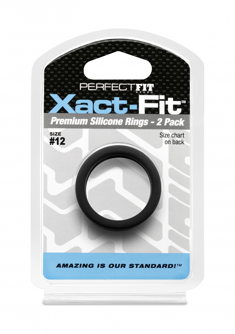 #12 Xact-Fit Cockring 2-Pack - Black