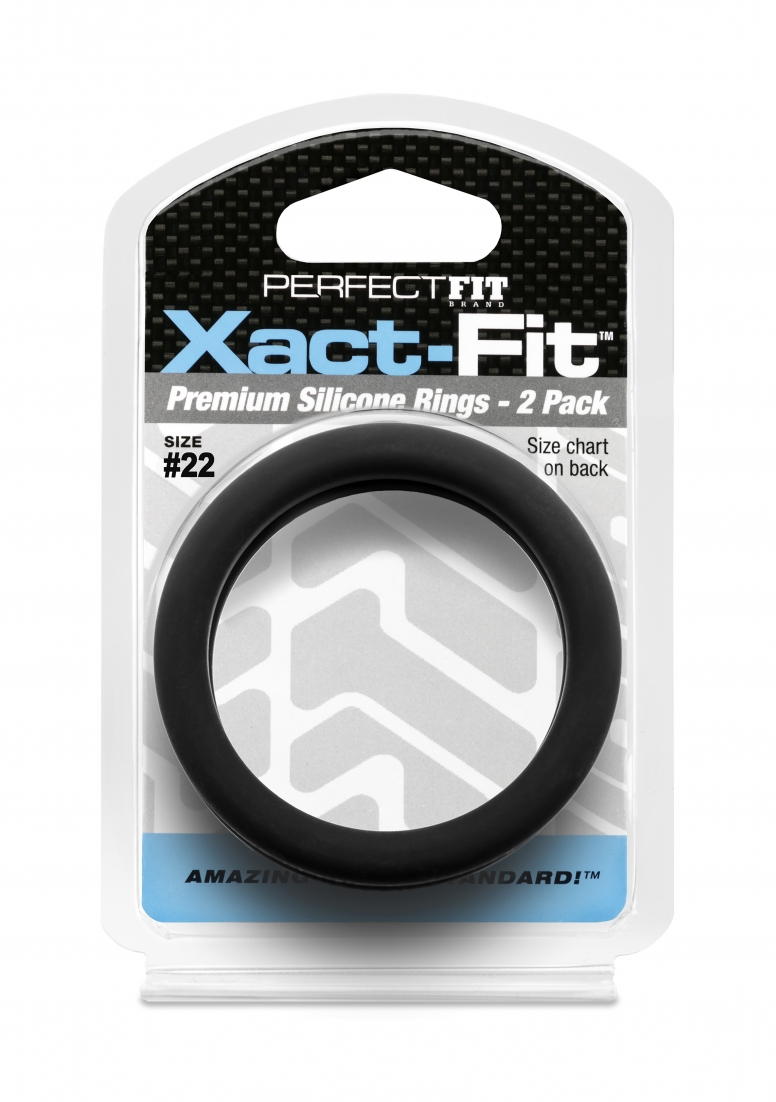 #22 Xact-Fit Cockring 2-Pack - Black