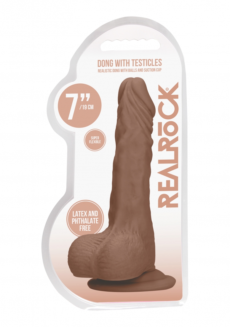 Dong with testicles 7'' - Tan