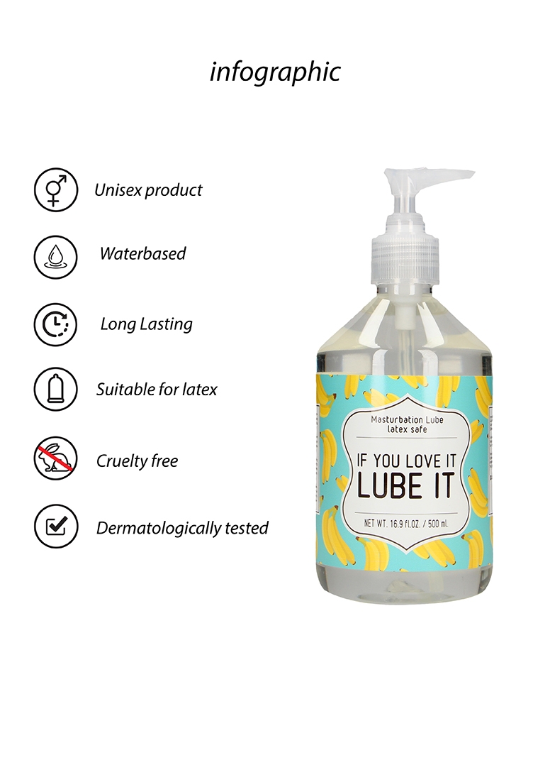 Masturbation Lube - IF YOU LOVE IT LUBE IT - 500 ml