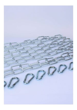 KIT 4 X 120 cm large link chain + 8 carabiners