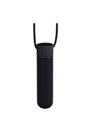 inhaler for poppers aluminium black with cord
