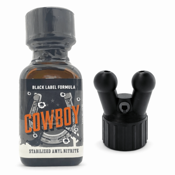 cowboy black label 24ml with double sniffer black cowboy black label 24ml with double sniffer black